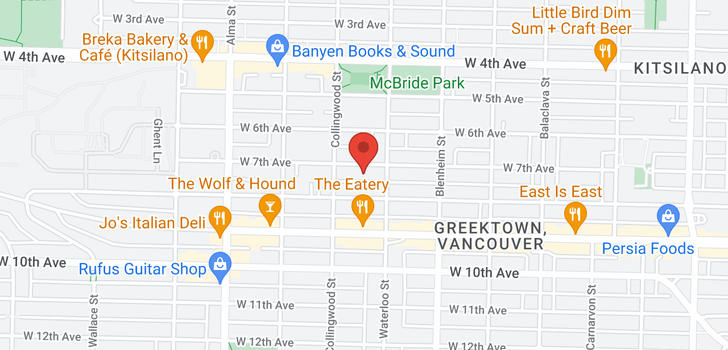 map of 3436 W 7TH AVENUE